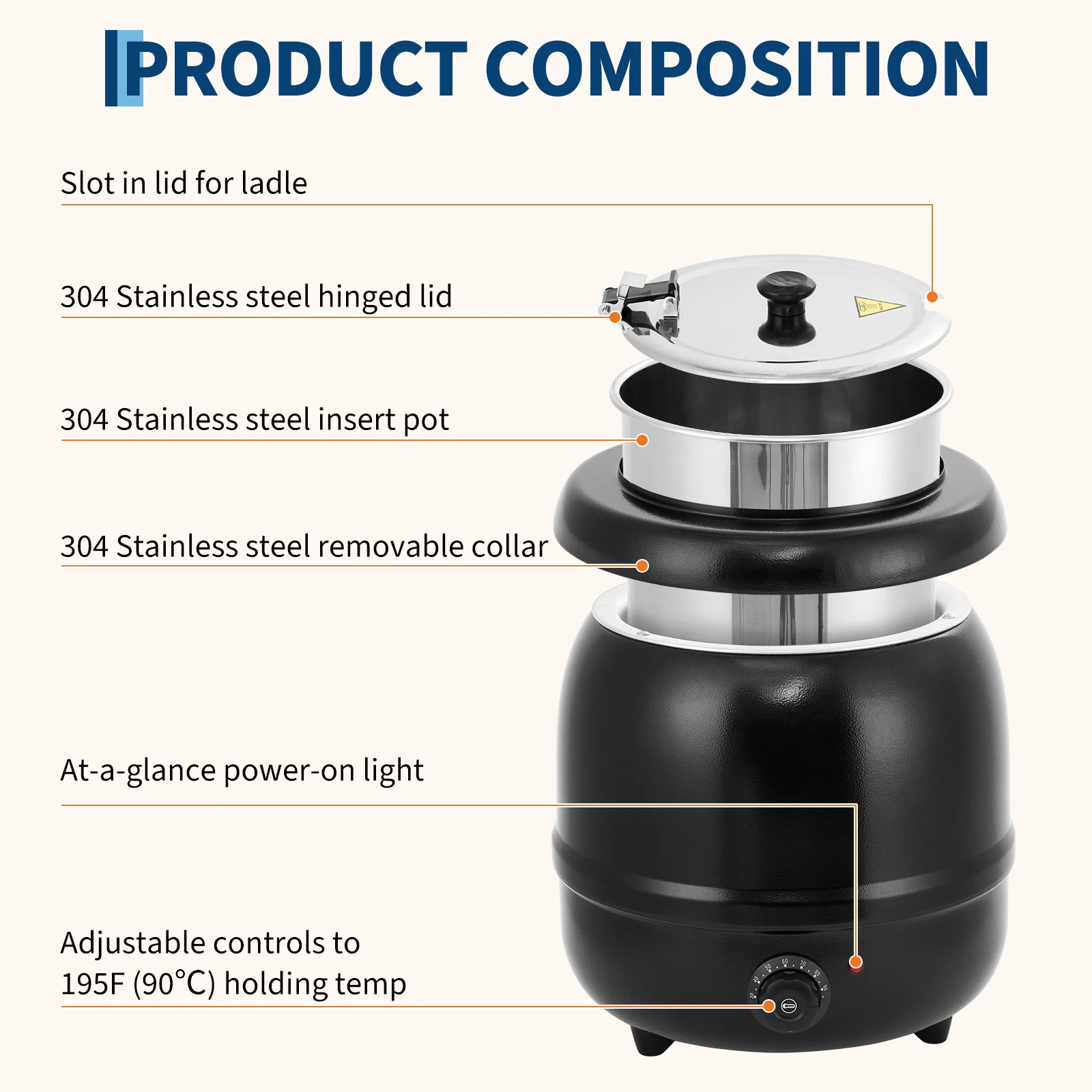 Olla eléctrica para sopa de us - Electric Kettle Temperature Control reseña y precio