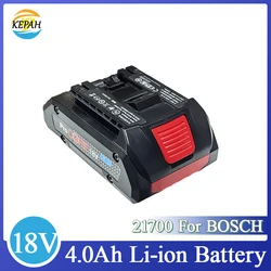 18v 4000mAh Li-ion Battery 21700 Professional Battery Pro CORE  For Bosch Cordless Power Tool BAT609 BAT618 Battery Replacement