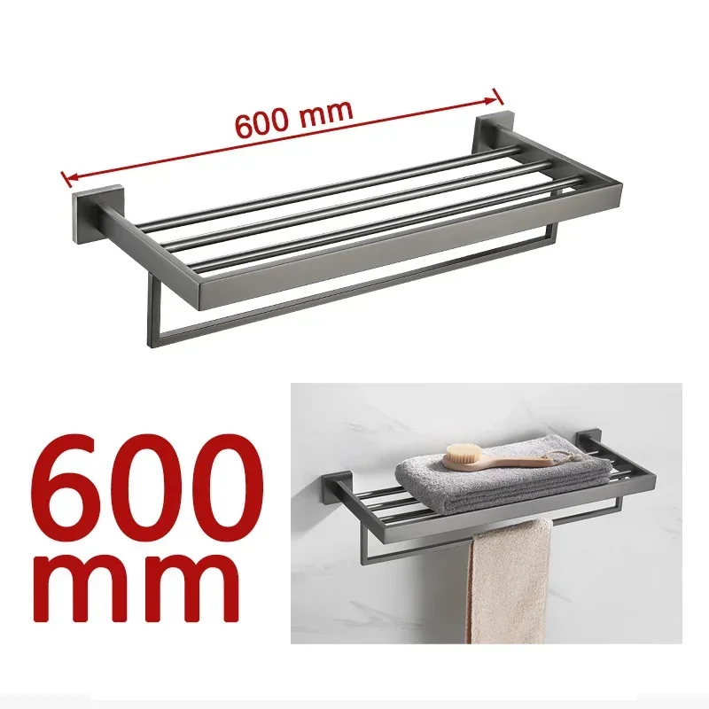 Gunmetal roestvrij staal badkameraccessoire hardware handdoekenrek, toiletrolhouder, badjashaak, handdoekstang