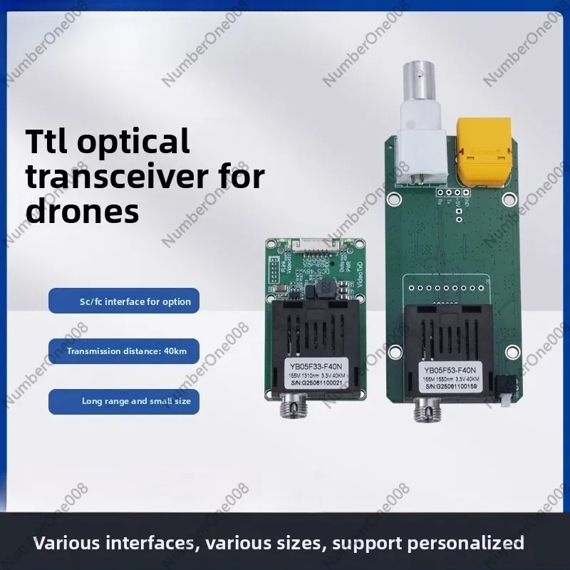 Drone TTL Optical Transceiver Module, Embedded Fiber Optic Terminal, SC/FC Optional, SBUS To Fiber, Customized