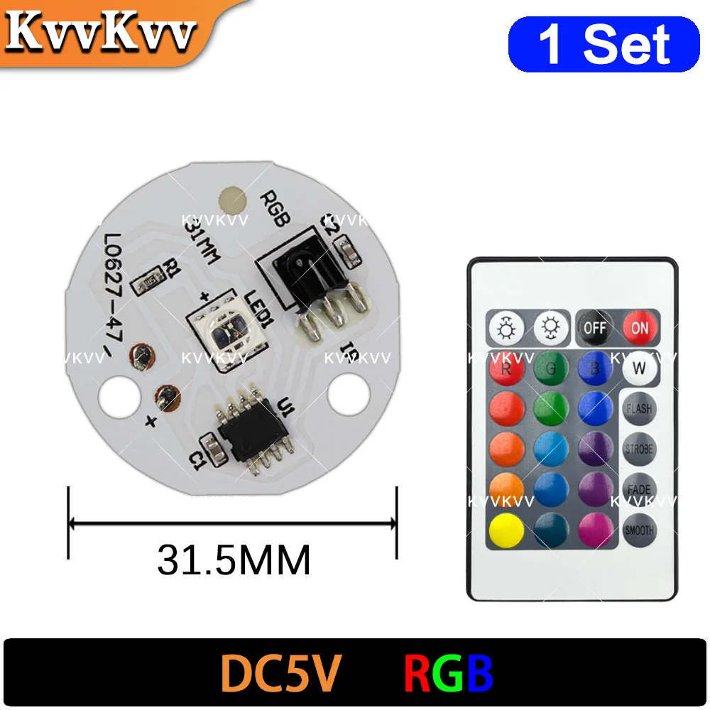 5V USB RGB Light Source LED Light Panel Colorful Gradient 3W DIY Remote Control Dual 24 Color Temperature Switch Color Changing