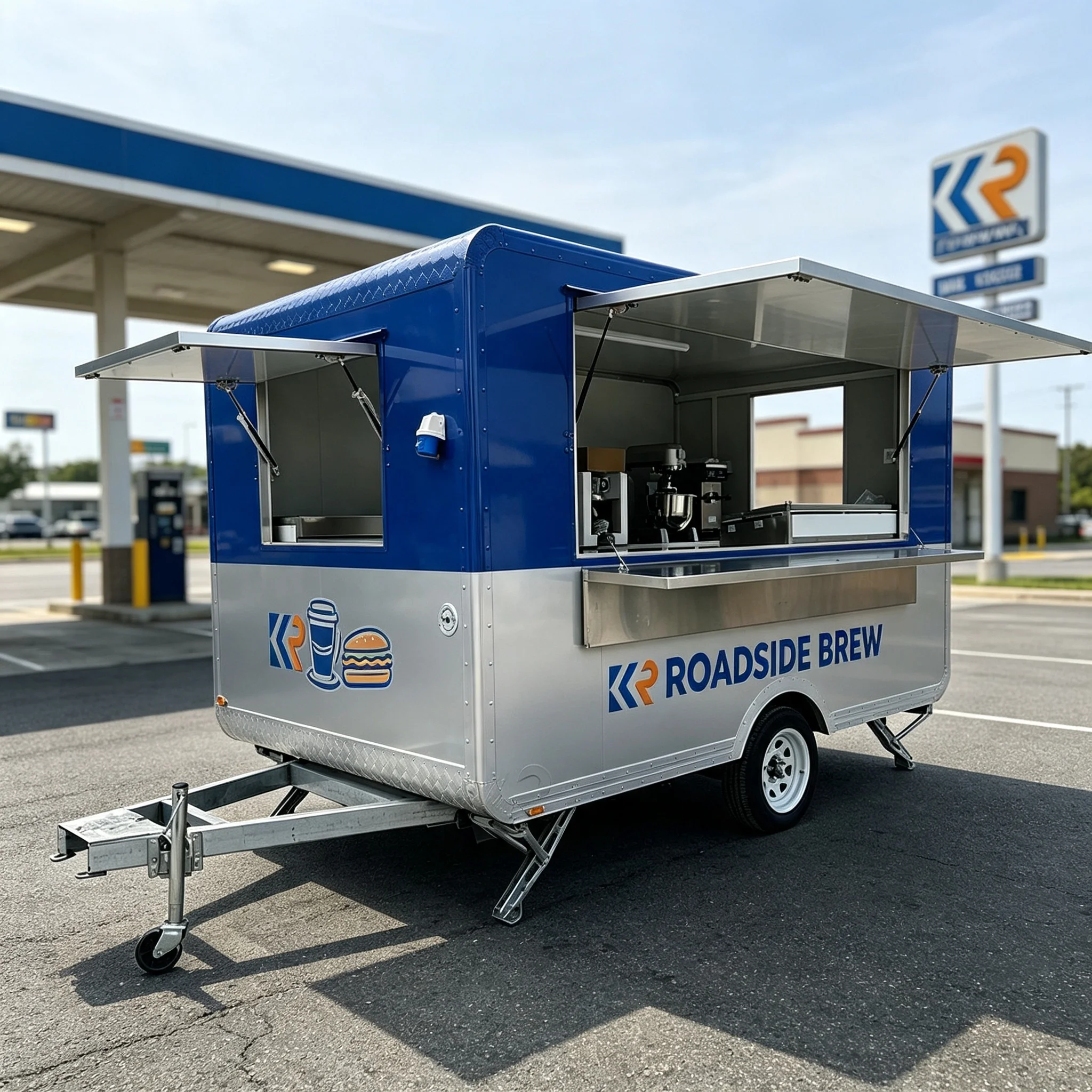 Usa Most Popular Outdoor Street Mobile Food Trailer Commercial Food Truck Trailer Ice Cream Air Conditioned Food Truck for Sale