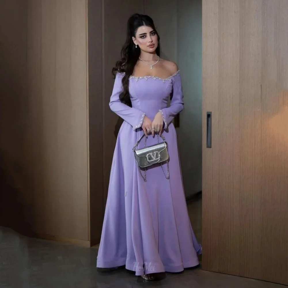 

Customized Elegant Strapless Party Gowns Off Shoulder Vintage Evening Gown A Line New Crystals Prom Dresses Vestidos De Novia