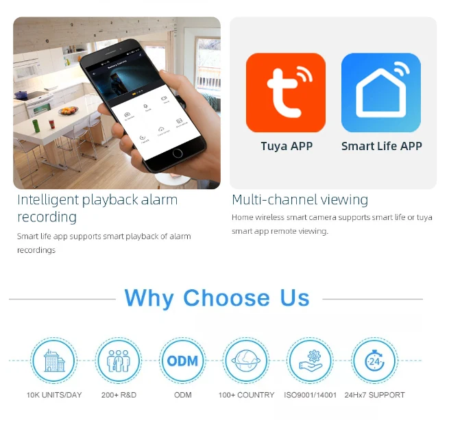 Tuya App WiFi Campainha, 4.3 Polegada, 2MP, 1080P, Visual Grande Angular, Visualizador Peephole, Interfone, Vídeo Porteiro