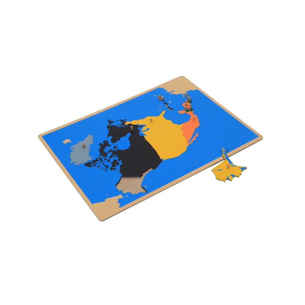 

Wood Map Puzzle of North America Montessori Geography Materials Early Childhood Educational Equipment Kids Learning Toys