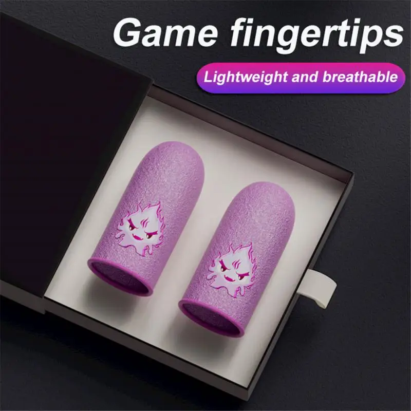 1pair Gaming Finger Sleeve Breathable Fingertips For PUBG Mobile Games Touch Screen Finger Cots Cover Sensitive Mobile Touch