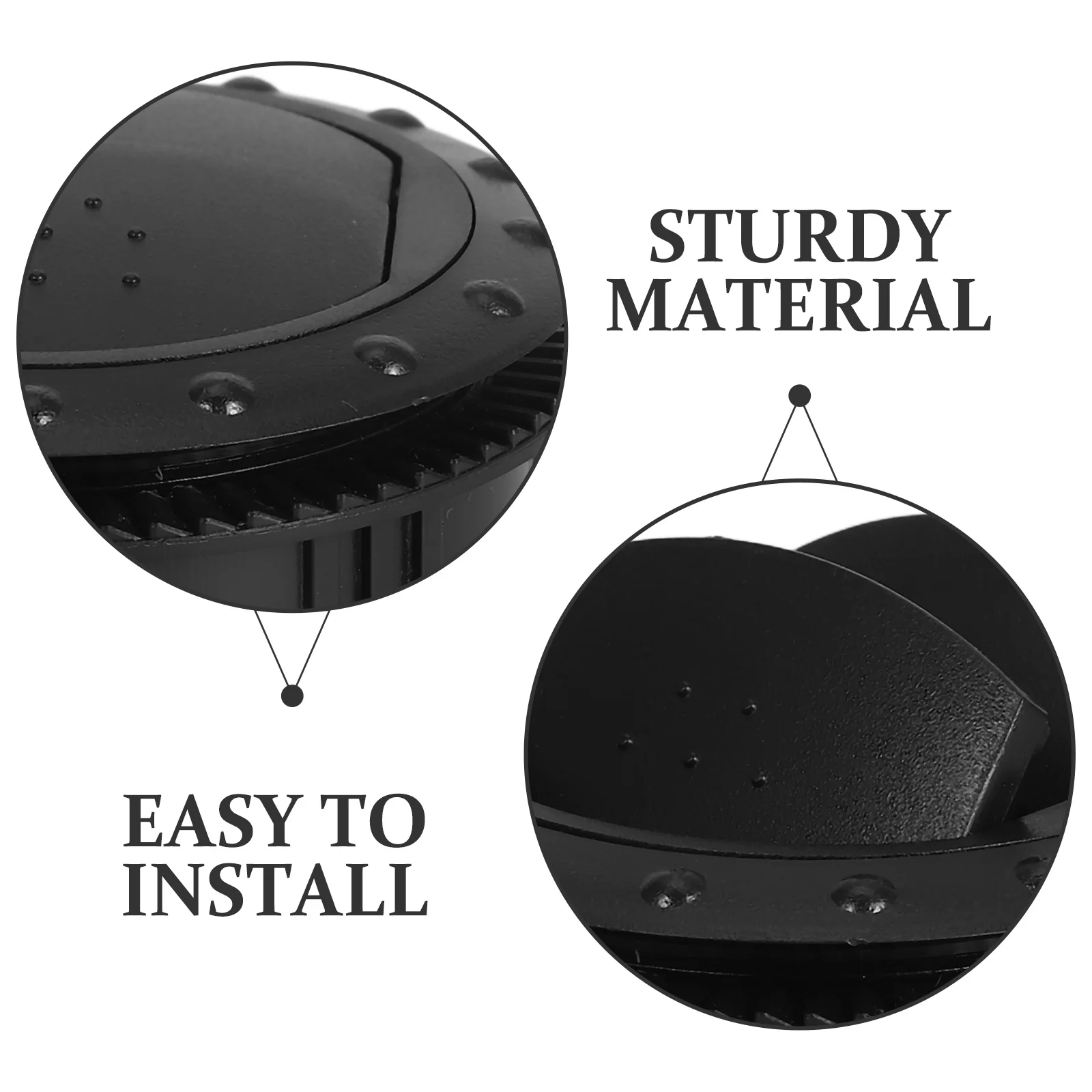 Presa d'aria condizionata universale da 2 pezzi da 60 mm, soffitto rotondo regolabile per auto, camper, atv, presa d'aria nera