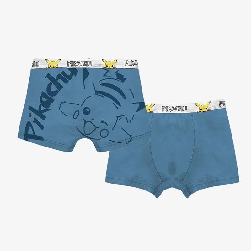 Pokemon Pikachu Children Cotton Underwear Cute Printing Panties Kids Short Boxer Briefs Cartoon Print Summer Boy Underwear