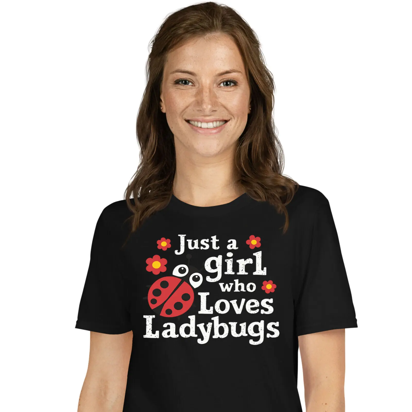 Just a Girl Who Loves Ladybugs T shirt Zoology Novelty Insects Lovers