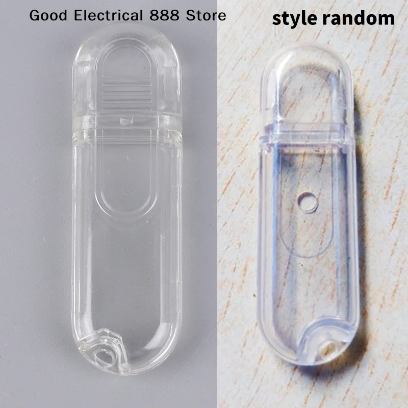 【GE】6.5*2cm Small Plastic Instrument Enclosure USB Stick Junction Housing Transparent U Disk Enclosure Plastic U Disk Housing