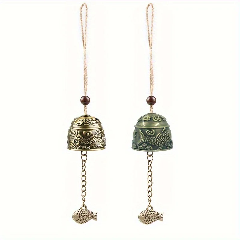 1pc Handcrafted Bronze Bells Wind Chimes, Vintage Style Metal Wind Chimes,with No Battery Required for Bedroom, Office, and Car