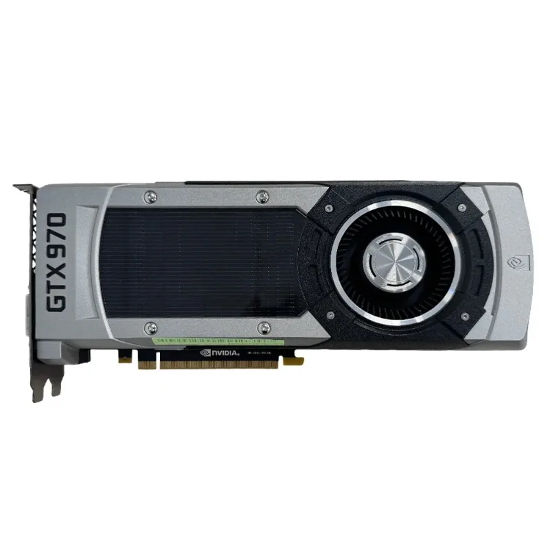 Memória GTX970 4GB GDDR5, interface PCle 3.0, interface de saída DVI/HDMI/DP, suporte para jogos de alto desempenho e realidade virtual VR