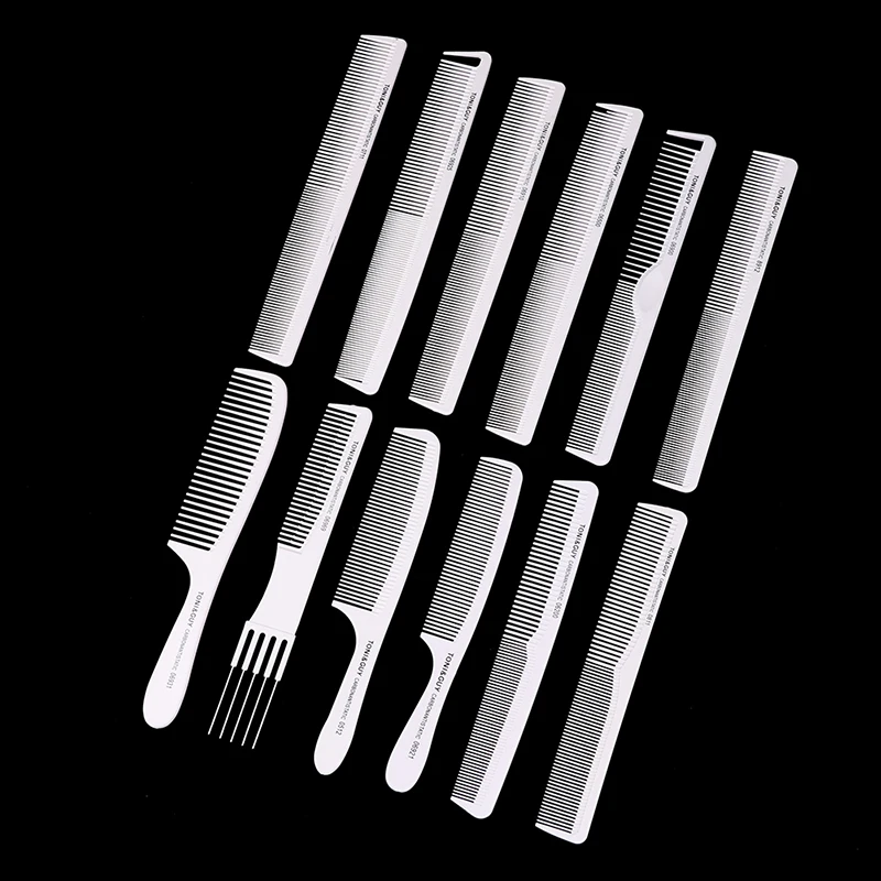 1PC Professional Hair Comb White Carbon Fiber Hairdressig Cutting Comb Anti Static Haircut Coloring Tools Barber Styling Tool