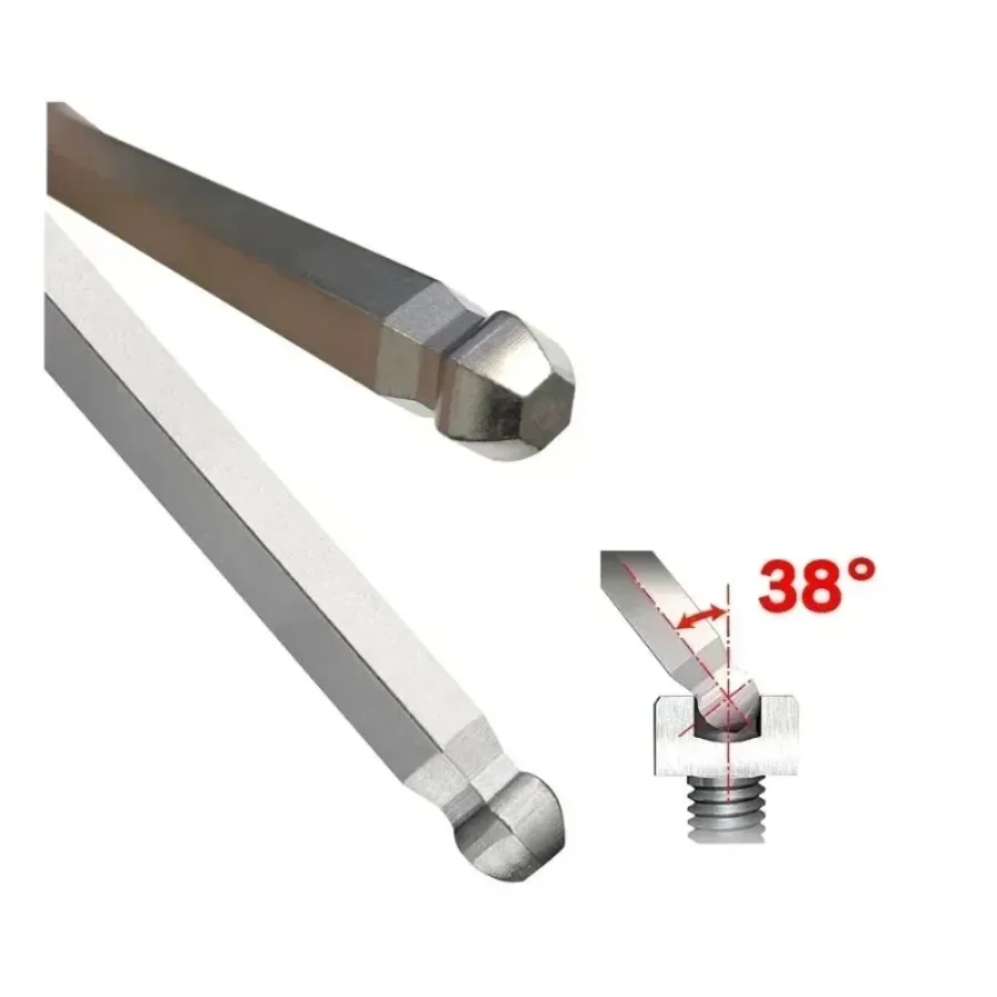 VESSEL Japan 9-Piece Ball Head Hex Wrench Set (8309BP/L/XL) - Extended, Magnetic Tips, 38° Tilt, for DIY/Mechanic Repair