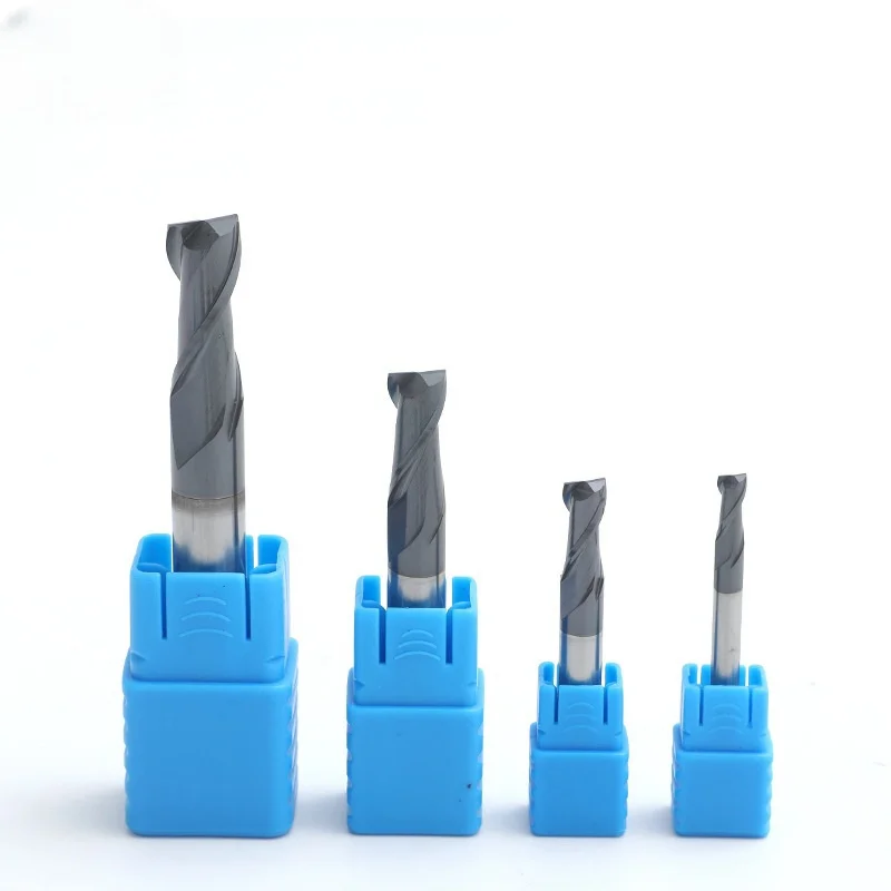 HRC45 2 Flute Squre End Mill Tungsten Carbide Flat Milling Cutter D3 4 5 6 8 10 12 14 16 18 20mm CNC Cutting Tools 100 150mm