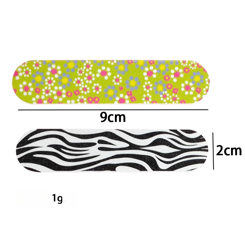 Limes à ongles Double face, 10 pièces, Mini limes à ongles colorées, petites limes à fleurs, meulage, petite bande de frottement