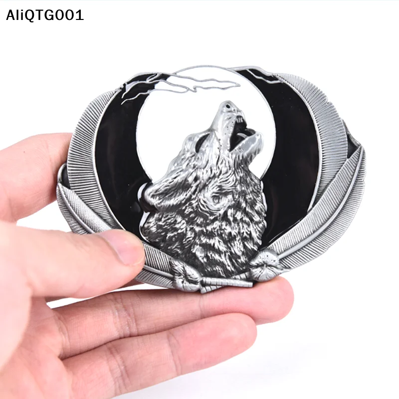 

Винтажный мужской ремень с пряжкой в ковбойском стиле в стиле вестерн Wolf Moon, новинка