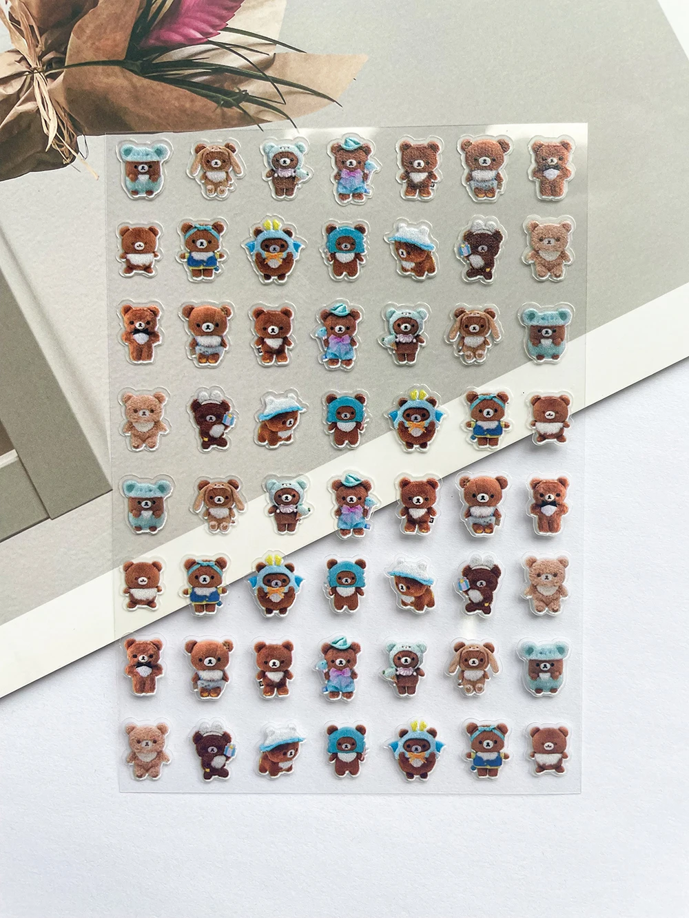 Mini Kawaii Rilakkuma Pvc Poster Goederen Stickers Nail Art Aanpasbare Diy Wenskaart Mobiele Telefoon Case Laptop Vriend Geschenken