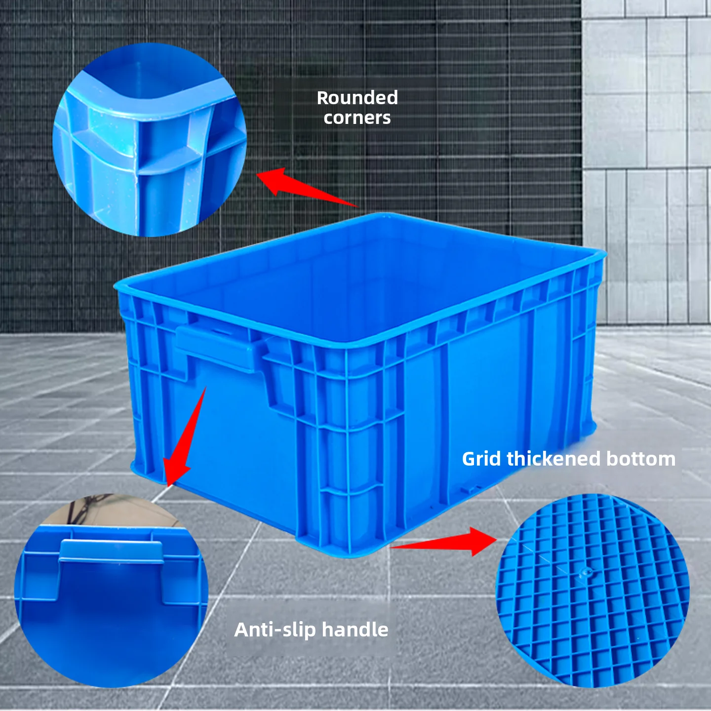 صندوق تخزين بلاستيكي كبير الحجم مع غطاء، صندوق بلاستيكي مستطيل سميك للتخزين المنزلي والسفر والاستخدام التجاري #5