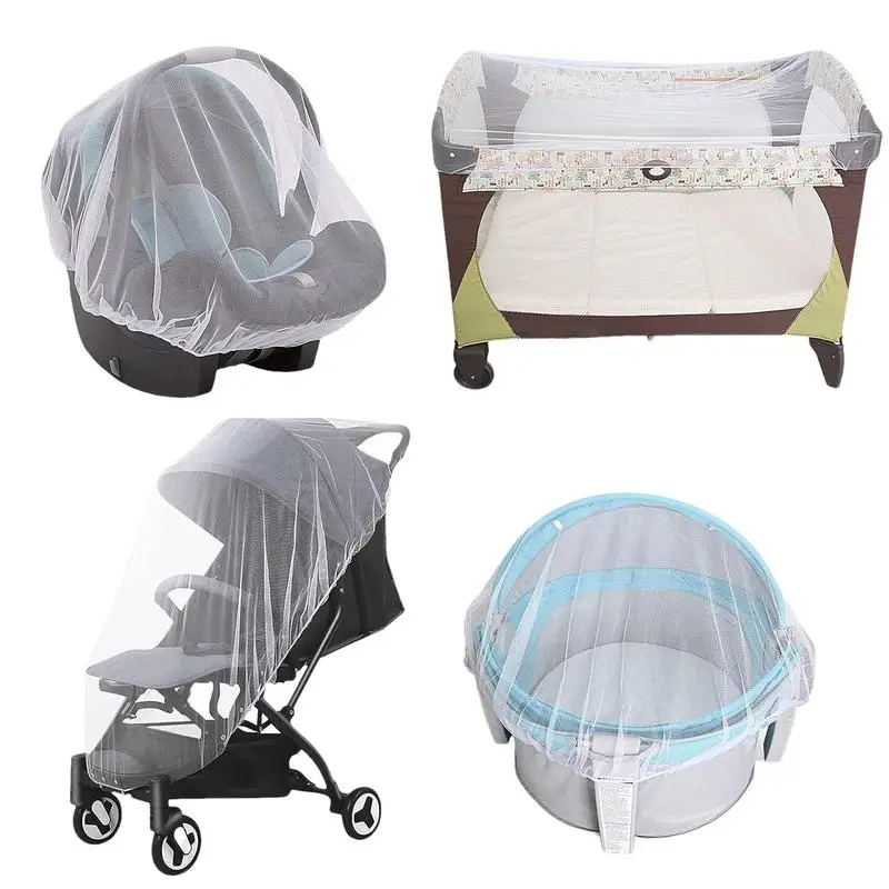 Gnat Net For Baby Breathable Bassinet Cover Baby Stroller Net Multipurpose Stroller Gnat Netting Baby Stroller Netting For