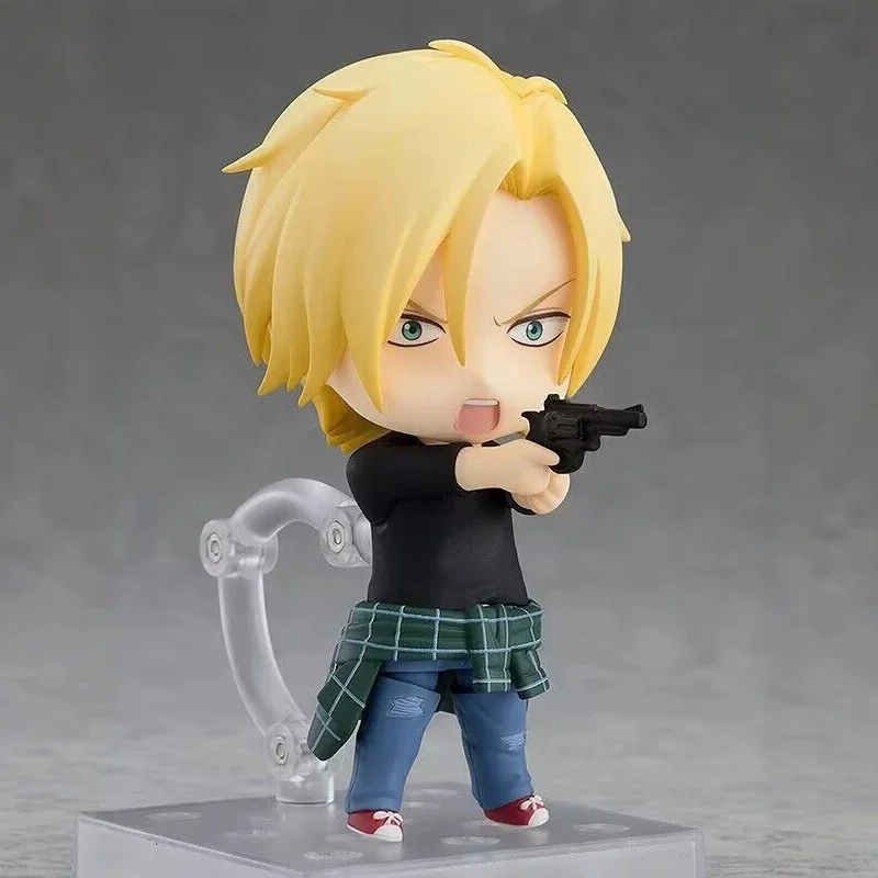 Banana Fish No.1077 10cm Q Version Clay Figurine Ash Lynx Movable Interchangeable Face Figurine Ornament  High quality model view 3
