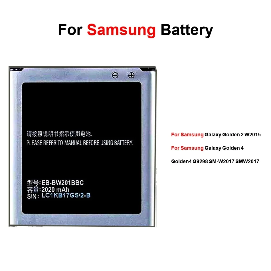 

Mobile Phone Battery High-Efficiency EB-BW217ABE EB-BW201BBC 2020-2300Mah For Samsung Galaxy Golden 2 4 2015 2017