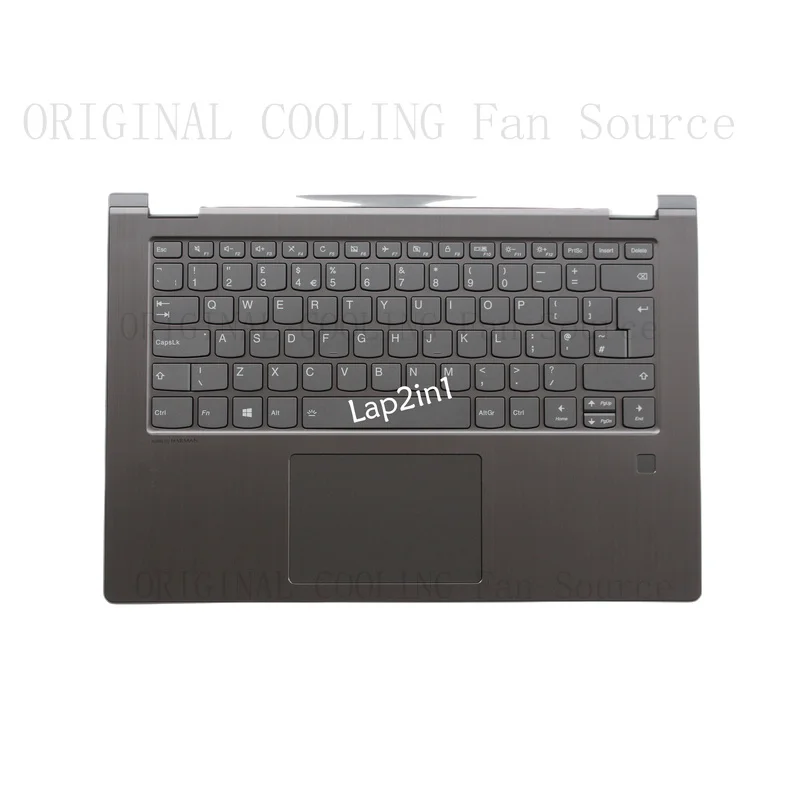 R+  New FOR Lenovo Yoga 530-14IKB UK Backlit Keyboard Black Palmrest Cover 5CB0R08819