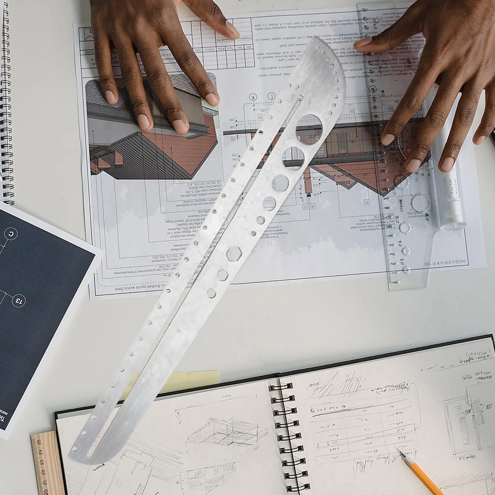 

Измерительная линейка из нержавеющей стали, многофункциональный измерительный инструмент с четкой шкалой, портативный прецизионный прибор для использования на открытом воздухе, для модных задач