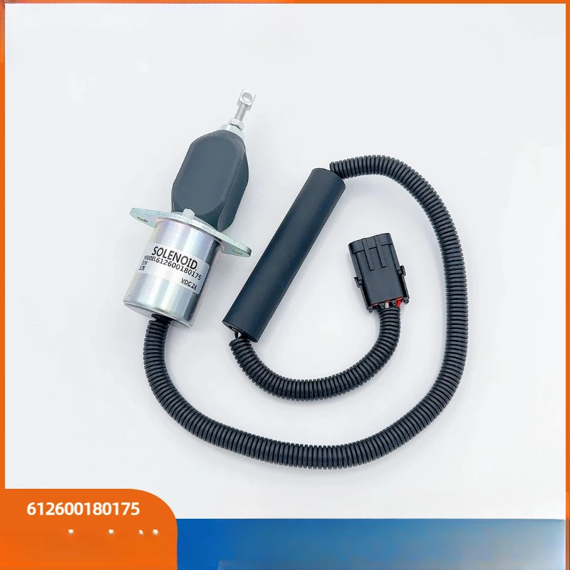 

Applicable to Weifang engine flameout switch oil stop solenoid valve 612600180175 12V 24V
