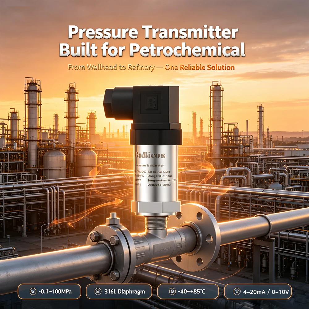 GPT200 OEM Universal Industrial 4-20mA 0-10v 0.25% RS485 Low Cost Pressure Sensor Transmitter