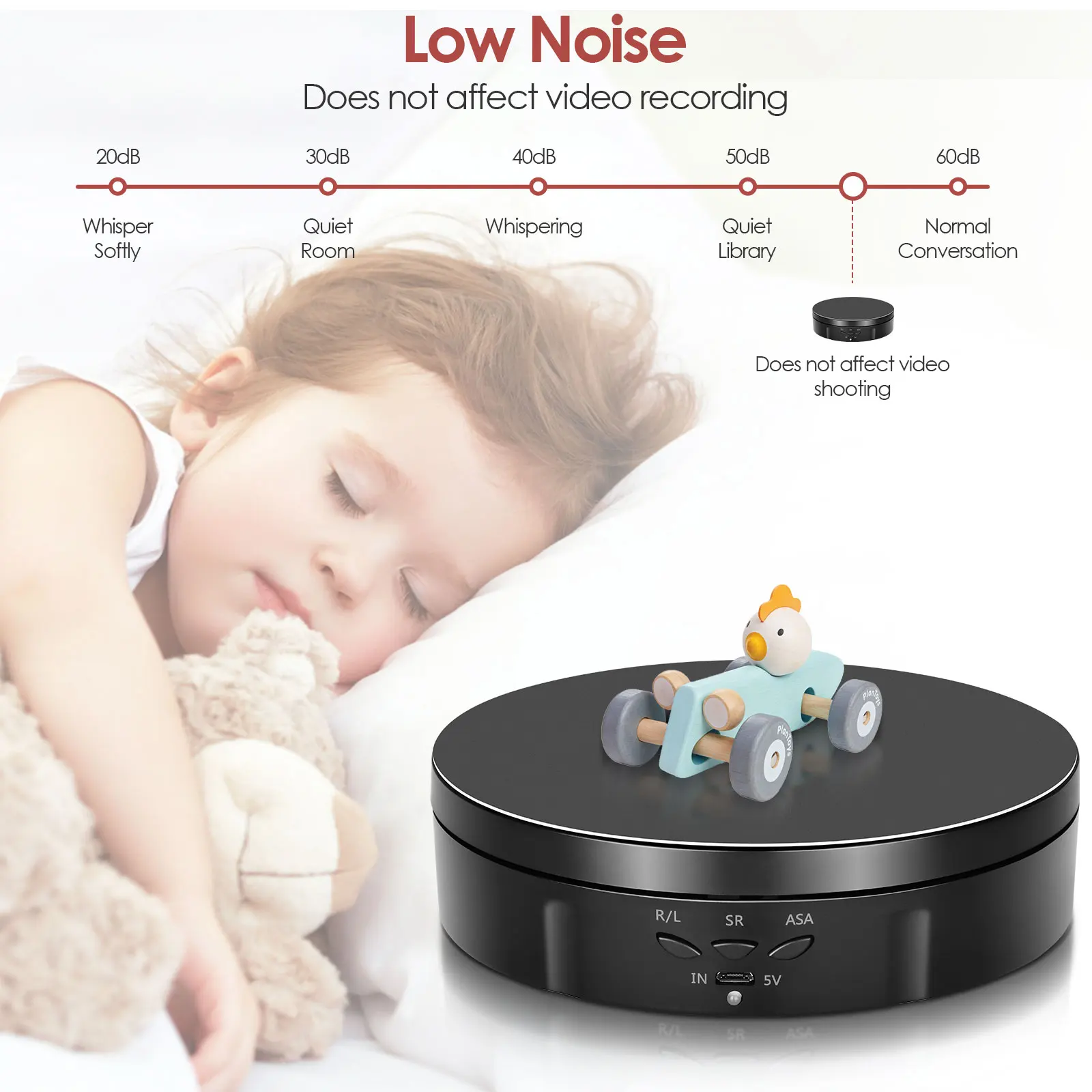 Electric Rotating Visualizer 360° Turntable 3 Speeds Regulation USB Charge Display Stand For Video Shooting Prop Jewelry Shoes - Image 3
