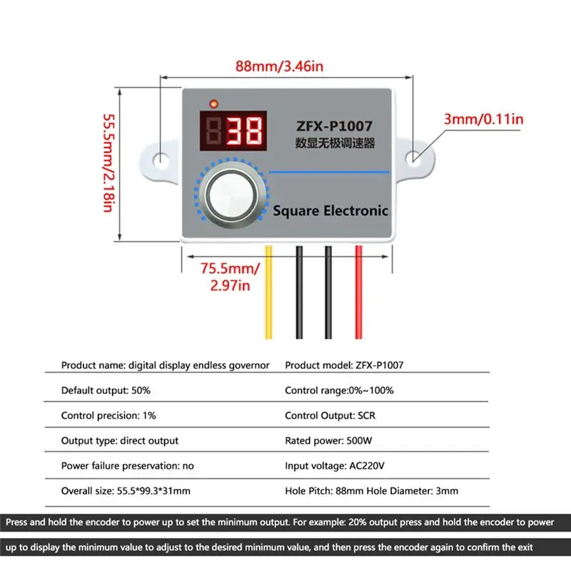 [NEW!ABMK】 Fan Switch Speed Controller Digital Motor Reducer Regulator For Household Appliances image 6