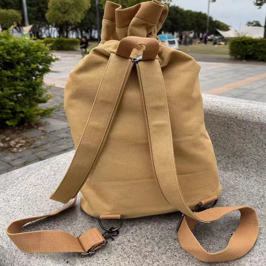 Monster Hunter Airou Cat Drawstring Canvas Backpack Japanese-Style Schoolbag Anime Peripheral