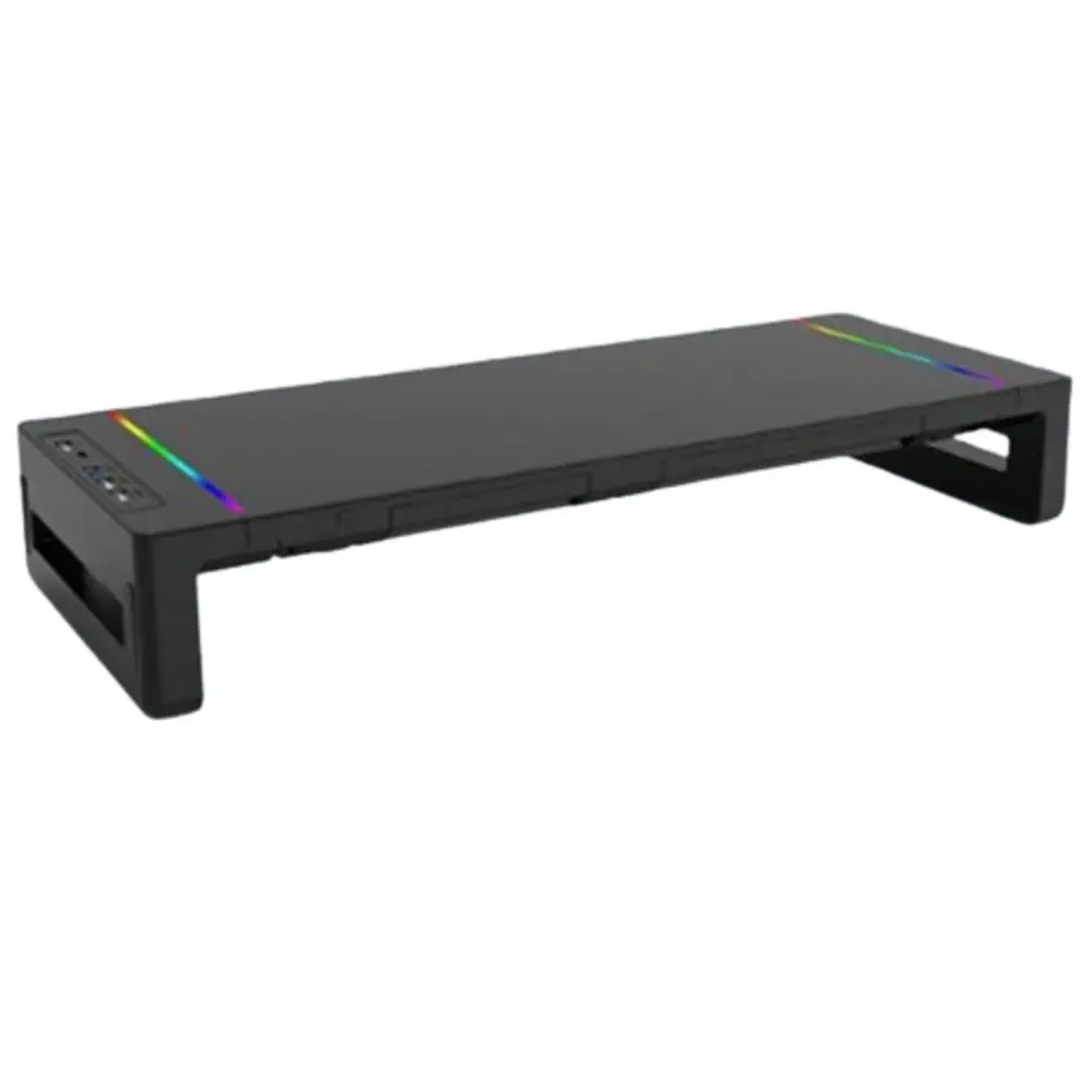 RGB Lights Monitor Stand Riser with USB USB 3.0 & 2.0 Hub with Storage Drawer Computer Display Stand Ergonomic Adjustable Length