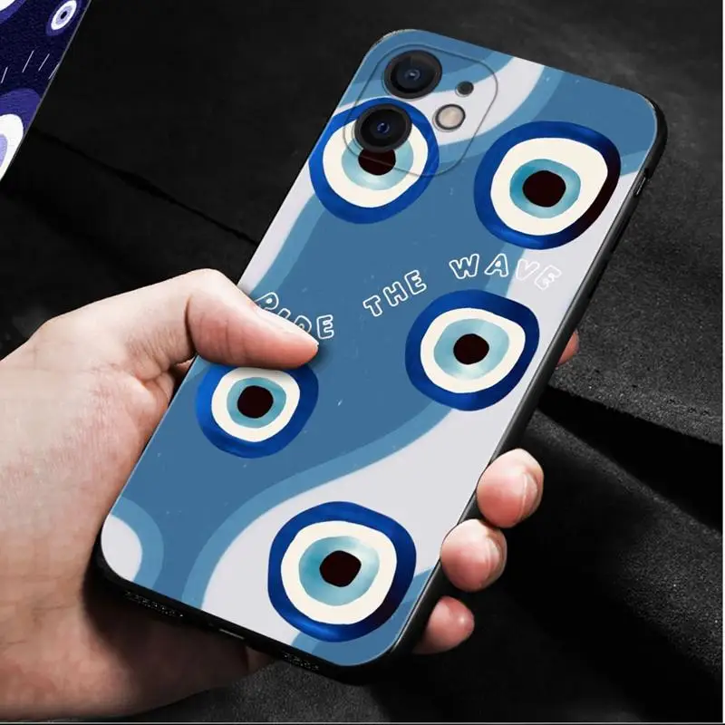 Phone Shell For Apple iPhone 15 14 13 12 11 Pro Max 13 12 Mini XS Max XR X 7 8 Plus Case Cover Blue Eye Nazar Boncugu Evil