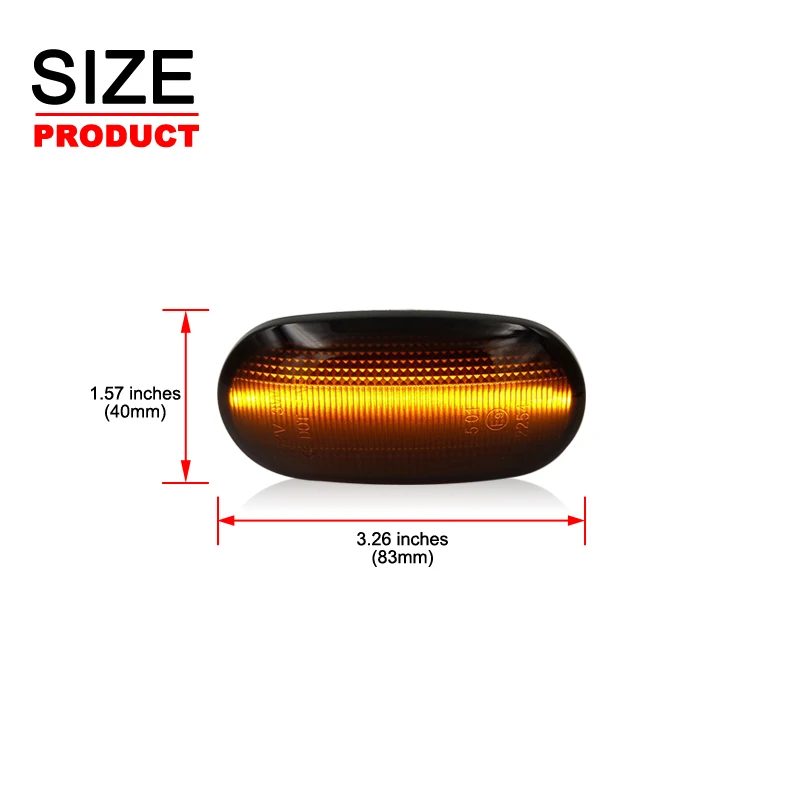 For Mitsubishi Pajero Lancer Mirage Legnum Galant Clear & Smoked Lens LED Side Marker Lamp Amber Side Fender Turn Signal Lights