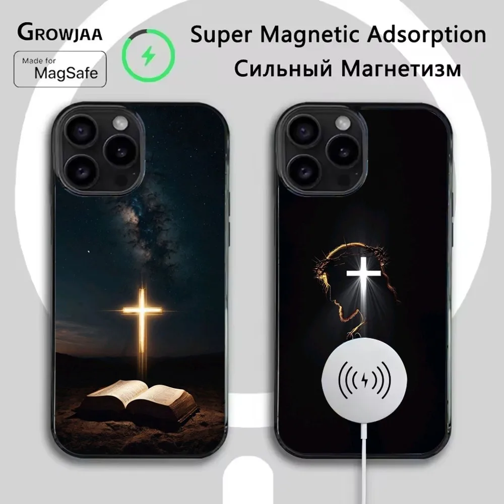 

Bible Jesus Christian Phone Case For iPhone 16e,16,15,14,13,12,11,Plus,Pro,Max,Mini Magsafe Magnetic Wireless Charging