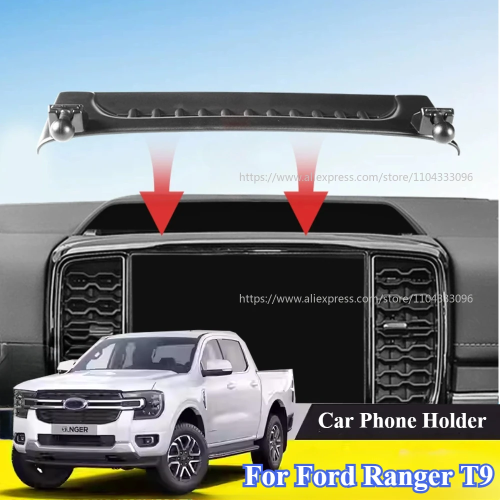 

For Ford Ranger T9 2023 2024+ Car Phone Holder Car Navigation Bracket Mobile Cell Support Bracket For Ranger Accessories