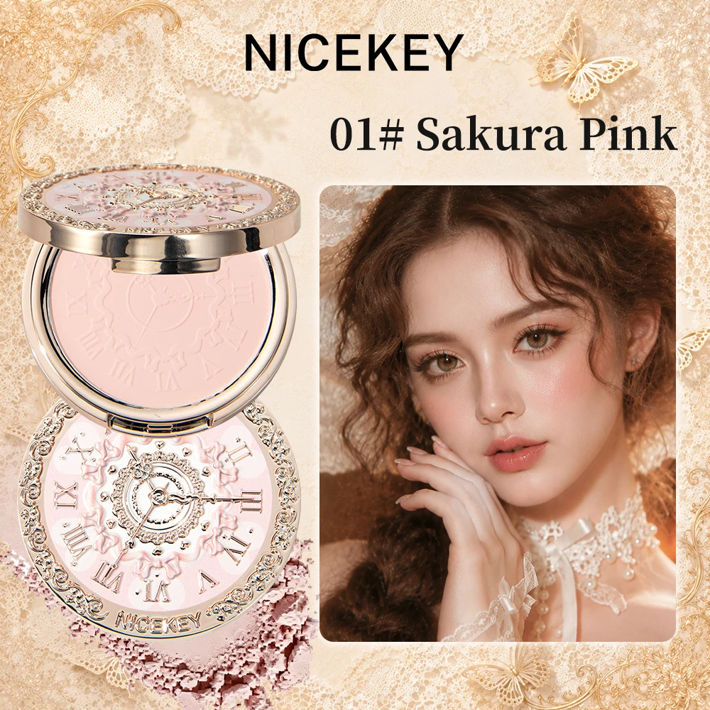 NICEKEY Soft Focus Matte Pressed Powder Palette, seidige Textur, langanhaltender Concealer, Fixierpuder, Make-up, aufhellende Gesichtskosmetik
