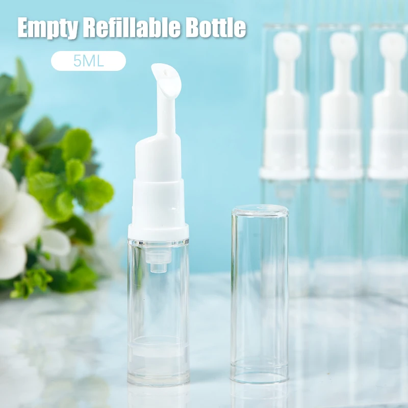 

1/5Pcs 5ml Travel Sub-Bottling Set AS Vacuum Spray Lotion Cosmetic Empty Refillable Bottle Portable Travel Kit For Plane