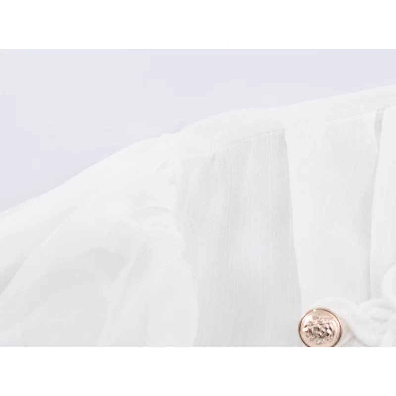 2026 Neue Kollektion Damenkleidung Rüschenbluse Luxuriöse Vintage-Style Hemden Langärmelige Hemden mit Trompetenärmeln Elegantes Abendhemd – Detail 24
