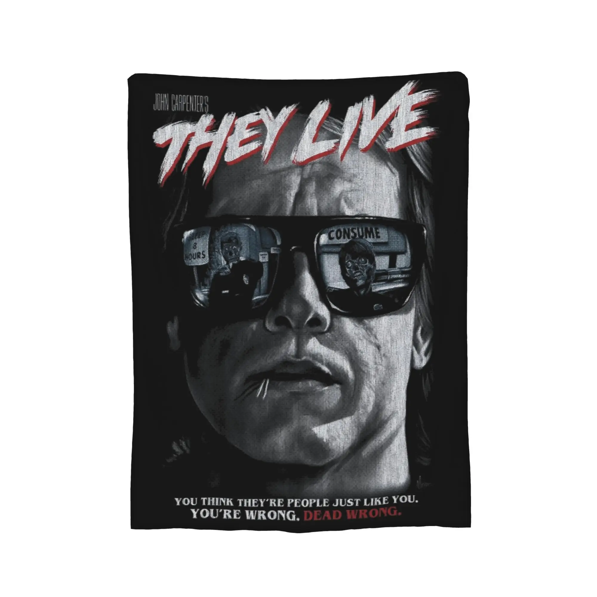 80s scary haloween films movie 90s horror monster They Live Blankets Fleece Warm Throw Blanket for Bed Couch Bedding Throws