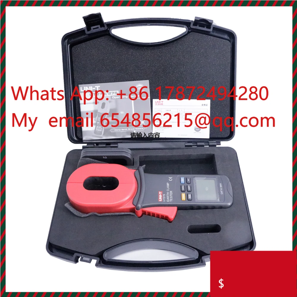 275 Digital Clamp Earth Ground Resistance Testers Auto Power Off Jaw Capacity 28mm