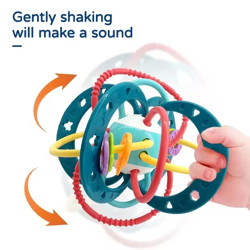 Jouet de dentition sensoriel pour bébé, jouets rampants Montessori pour bébés de 0 à 12 mois, hochet boule bossue, jouets à mâcher sensoriels pour enfants de 0 à 12 mois