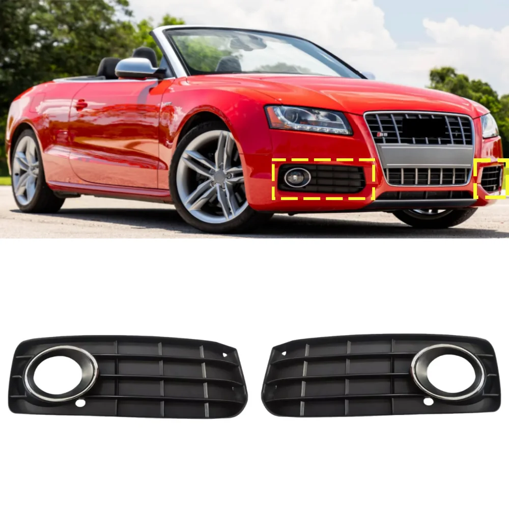 

Front bumper grille fog lamp cover 8T0807681B 8T0807682D For Audi A5 S5 2008-2011