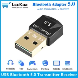 Lcckaa usb bluetoothアダプタ5.0 bluetoothレシーバーのusbのbluetooth 5.0ドングルbtトランスミッタミニpcのラップトップスピーカー