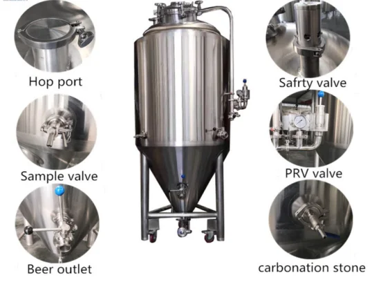 50L Gärungsausrüstung Bier Edelstahl Gärtank Fermentator