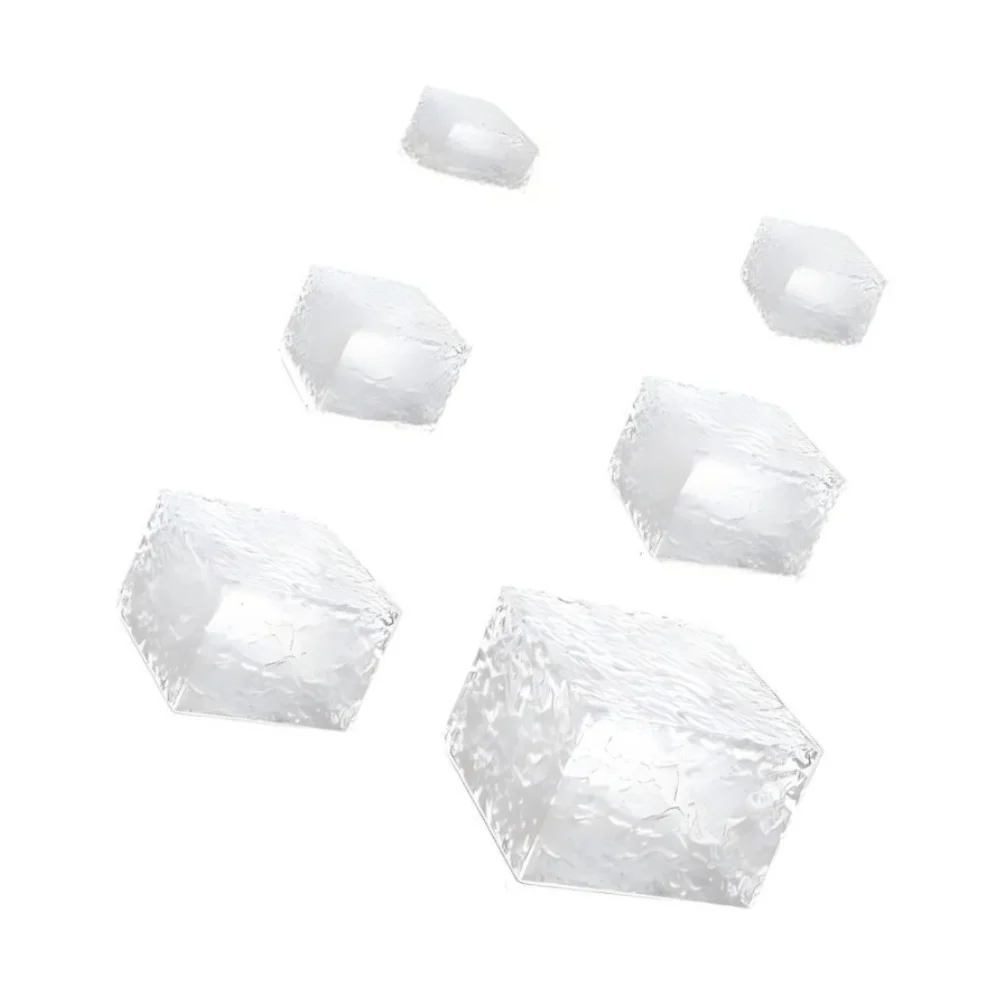 ABS Based Clear Hammered Dessert Stand for Cakes Cupcakes Beverages with Ripple Design for Enhanced Tabletop Display
