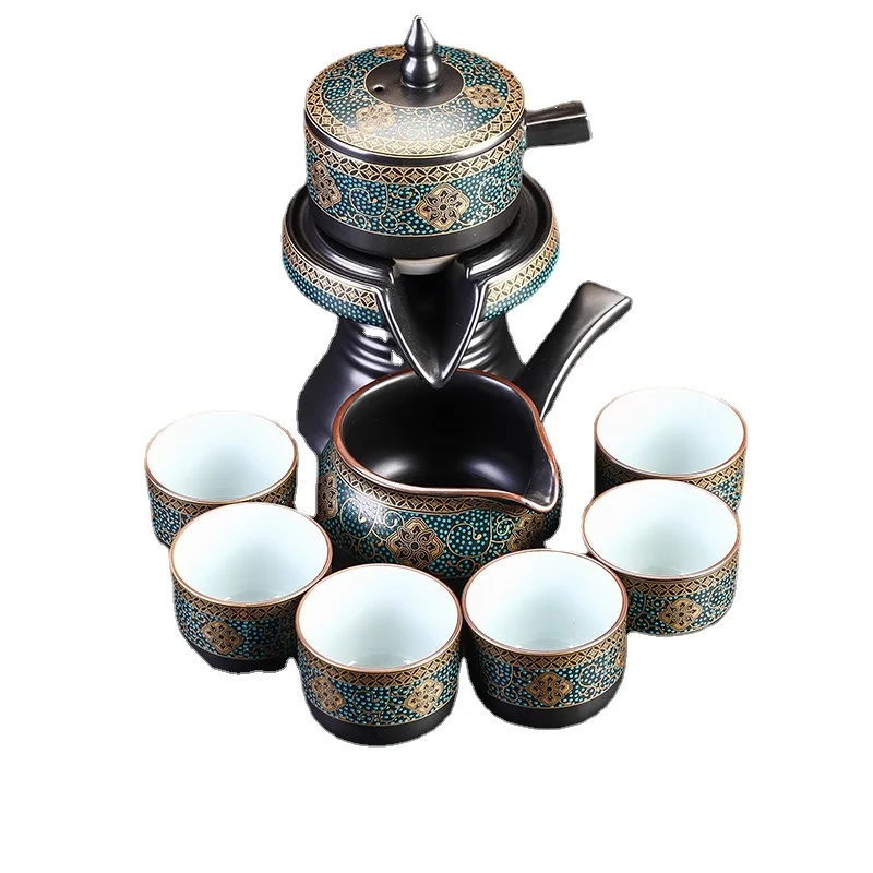 

Creative Lazy Tea Funnel Tea Strainer Semi-automatic Tea Filter Net Kung Fu Tea Set Ceremony Accessories Six Items Set