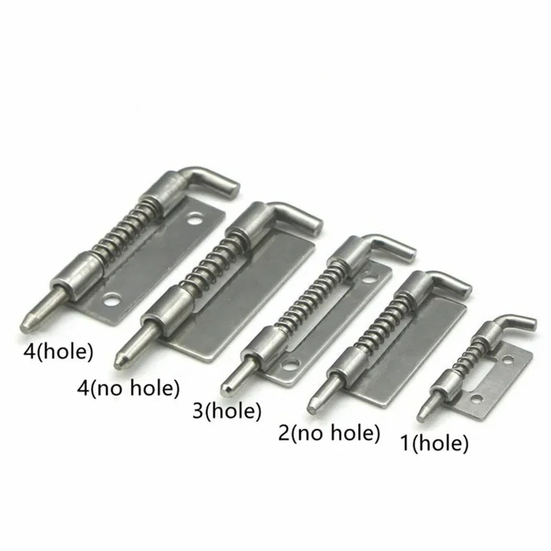 304 Stainless Steel loaded Hinge bisagras Security Spring bolt Barrel Latch for Industrial Welding Distribution Cabinet Hardware